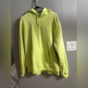 Nike Men's Neon Green Hoodie